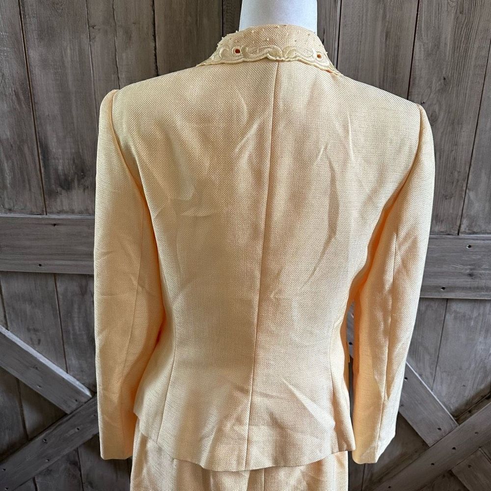John Meyer of Norwich Yellow Set Skirt Blazer - Picture 3 of 13
